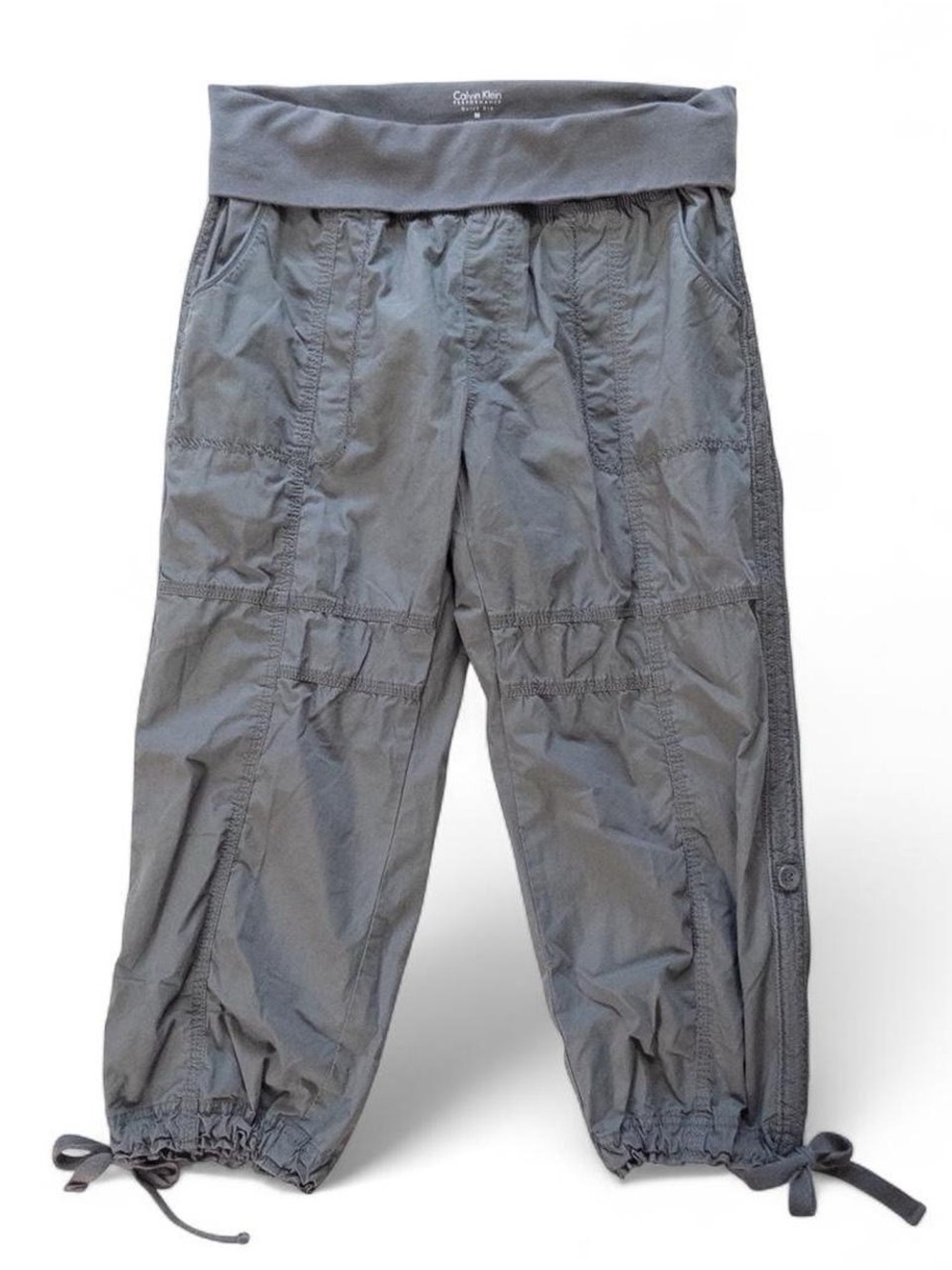 Calvin Klein Performance Quick Dry Cargo Capri Pants Medium Green